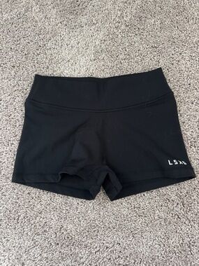 LSKD Black High-Waist Bike Shorts